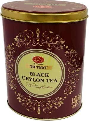 Набор Чай в металл. банке овальной "Black Ceylon Tea Золотой"