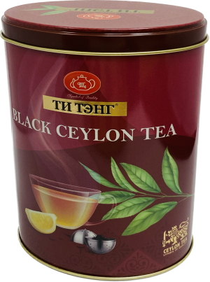 Набор Чай в металл. банке овальной "Black Ceylon Tea С чашкой"